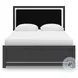 Ravalori Black Queen Panel Upholstered Bed
