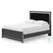 Ravalori Black Queen Upholstered Panel Bed