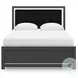 Ravalori Black Queen Upholstered Panel Bed
