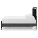 Ravalori Black Queen Upholstered Panel Bed
