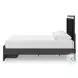 Ravalori Black Queen Upholstered Panel Storage Bed