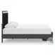 Ravalori Black Queen Upholstered Panel Storage Bed