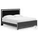 Ravalori Black King Upholstered Panel Bed