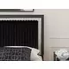 Ravalori Black King Upholstered Panel Bed