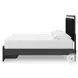 Ravalori Black King Upholstered Panel Storage Bed