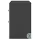 Ravalori Black 2 Drawer Nightstand with USB Charging