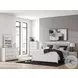 Ravalori White Upholstered King Panel Bed