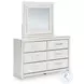 Ravalori White Upholstered Panel Storage Bedroom Set