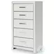 Ravalori White 5 Drawer Chest