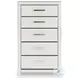 Ravalori White 5 Drawer Chest