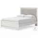 Ravalori White King Upholstered Panel Bed