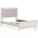 Ravalori White Upholstered Queen Panel Bed