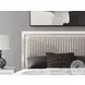 Ravalori White Upholstered Queen Panel Bed