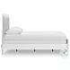 Ravalori White Upholstered Queen Panel Bed