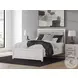 Ravalori White Upholstered Queen Panel Bed