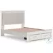 Ravalori White Upholstered Panel Storage Bedroom Set