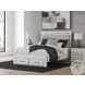 Ravalori White Queen Upholstered Panel Storage Bed