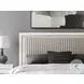 Ravalori White King Upholstered Panel Storage Bed