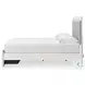 Ravalori White King Upholstered Panel Storage Bed