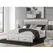 Ravalori White King Upholstered Panel Storage Bed