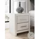 Ravalori White 2 Drawer Nightstand with USB Charging