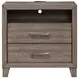 Harrisburg Walnut 2 Drawer Nightstand with USB Charging