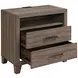 Harrisburg Walnut 2 Drawer Nightstand with USB Charging