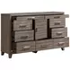 Harrisburg Walnut 9 Drawer Dresser