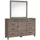 Harrisburg Walnut Rectangular Dresser Mirror
