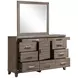 Harrisburg Walnut Rectangular Dresser Mirror