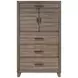 Harrisburg Walnut 4 Drawer Door Chest with LED