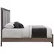 Harrisburg Gray and Brown King Upholstered Panel Bed