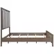 Harrisburg Gray and Brown King Upholstered Panel Bed