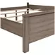 Harrisburg Gray and Brown King Upholstered Panel Bed