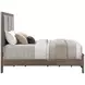 Harrisburg Gray and Brown Queen Upholstered Panel Bed