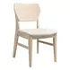 West End Ivory and Natural Maple Upholstered Side Chair Set of 2