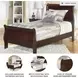 Alisdair Dark Brown Twin Sleigh Bed
