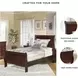 Alisdair Dark Brown Twin Sleigh Bed