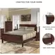 Alisdair Dark Brown King Sleigh Bed