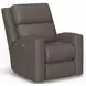 Score Dark Stone Leather Zero Gravity Power Lift Recliner with Power Lumbar and USB Charging