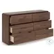 Hollinaze Walnut Brown Panel Bedroom Set