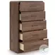 Hollinaze Walnut Brown Panel Bedroom Set