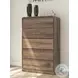 Hollinaze Walnut Brown 5 Drawer Chest