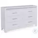 Frostlyn White 6 Drawer Dresser