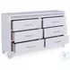 Frostlyn White 6 Drawer Dresser