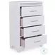 Frostlyn White 4 Drawer Chest