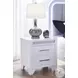 Frostlyn White 2 Drawer Nightstand