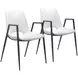 Desi White and Black Dining Chair Set of 2