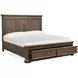 Adler Court Florentine Walnut Queen Storage Panel Bed