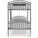Graymound Gray Twin over Twin Bunk Bed with Ladder